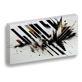 Cuadro Lienzo Canvas Teclas Piano Negro Oro Sala 80*120cm