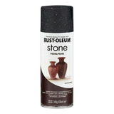 Pintura Aerosol Stone Acabado Texturado Piedra Rust Oleum Color Negro