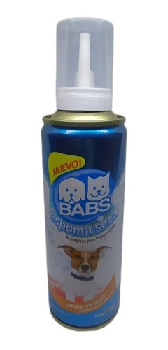 Shampoo Perros Gatos Espuma Baño Seco Aerosol Babs 