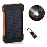 Portátil Banco De Energia Solar 20000mah Impermeável