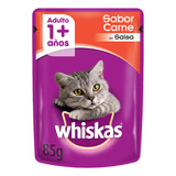 Alimento Húmedo Para Gatos Whiskas Sabor Carne En Pouch 85gr
