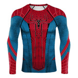 Traje Cosplay De Spider-man Camiseta Deportiva Manga Larga