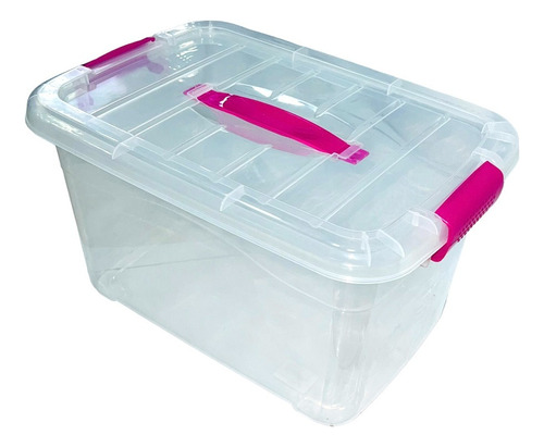 Caja Plástica Tupper Multihogar Con Tapa Click De 5.5 Litros