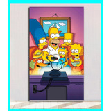 Cuadro  Los Simpson Homero, Bart, Springfield Textura