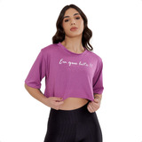 Blusa Cropped Dry Fit Academia Manga Curta Furadinho Fitness