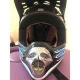 Casco Motocross Azul Rey Kbc Talla Xl