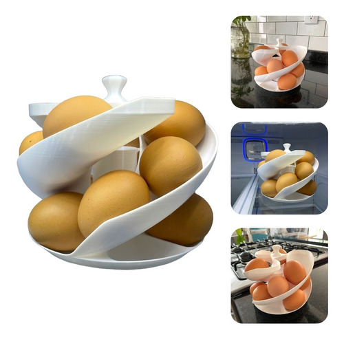 Huevera Organizador En Espiral Para 12 Huevos Refrigerador