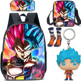 5 Unids/set Anime Dragon Ball Goku Mochilas Para Adolescente