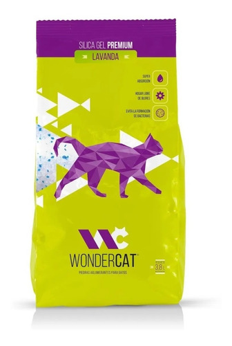 Wondercat Silica Gel Piedra Lavanda X 3,8 Lts Caba Miluna