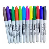 12 Plumones Tipo Sharpie Marcadores De Colores Permanente