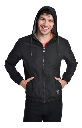 Campera Rompeviento Hombre Termica Chaqueta Liso Impermeable