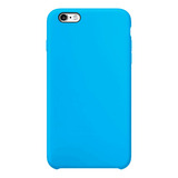 Capa Capinha Em Silicone Compatível C/ Apple iPhone 6s Plus Cor Azul Piscina