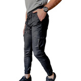 Pantalón Hombre Jogger Cargo Babucha Gabardina Elastizada