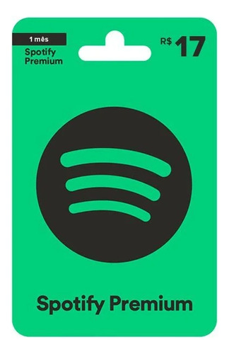 Cartão Spotify Premium Gift Card Digital - 01 Mês