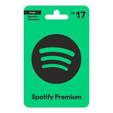 Cartão Spotify Premium Gift Card Digital - 01 Mês
