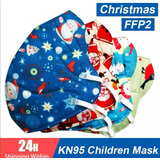 Cubrebocas Infantiles Kn95 Diseño Navideño