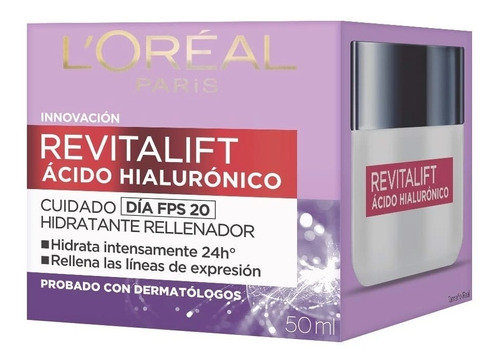 Crema De Dia Fps 20 L'oréal Paris Revitalift Ácido Hialuróni