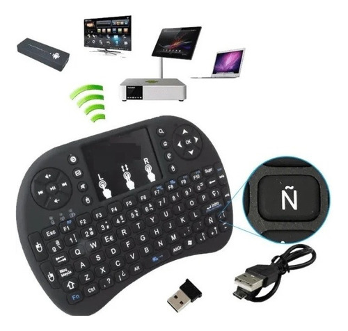 Mini Teclado Smart Inalambrico Touchpad Iluminado Tv Xbox Pc