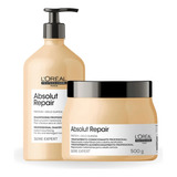 Loreal Absolut Repair Gold Quinoa Shampoo 750ml + Masc 500g