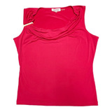 Blusa Calvin Klein Original Rosa Sin Mangas Evilla Dorada