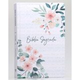 Biblia Feminina Jovem Floral Branca Capa Dura Letra Média