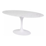 Mesa Saarinen Jantar Oval Carrara 180x100cm