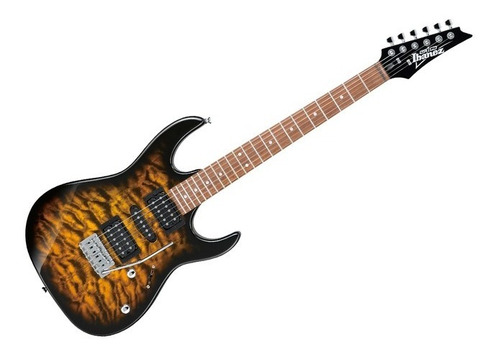 Guitarra Electrica Ibanez Sombreado Negro Grx70qa-sb