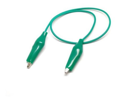 Conector Pinza Caiman Con Cable 30cm - Verde