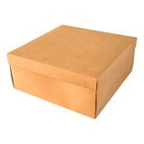 50 Caixas Papel Presente Grande Tampa Fundo Kraft 35x35x15