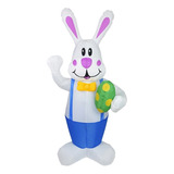 Adorno Inflable De Conejo De Pascua Con Luces Led De 6.23 Ft