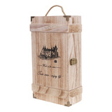 Caja De Madera Para 2 Botellas De Vino Tinto Para Transporte