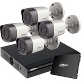 Kit Seguridad Dahua Full 4mp Dvr 8 Ch + 4 Camaras Ext + 1tb