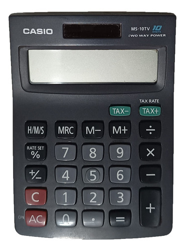 Calculadora Casio Ms-10 Tv 10 Dígitos Solar/ Pila 