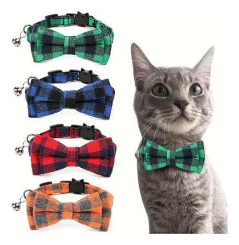 Pack 4 Collar De Lazo Estilo Británico Para Gato