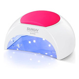 Lámpara Para Uñas Sun2s Profesional 48w Led Uv Digital Color Rosa