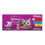 Sobres Whiskas Fillets Res Pescado Aves 24 Piezas De 85gr