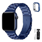 Malla Y Funda P/ Apple Watch 38/40/41mm S-8/7/6/5/4/3/2 Azul