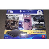 Sony Playstation 4 Slim 1tb + 5 Jogos Mídia Física E Um Controle      Uberaba - Mg