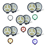 Par Faros Redondo 12 Led Slim Estrobo Arillo Ojo Angel Y F