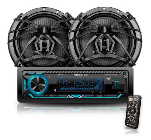 Kit Autostéreo Bluetooth 1 Din + Bocinas Xp-6563 Soundstream