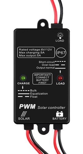 Controlador De Carga Solar Attr 5a 12v Resistente Al Agua Pa