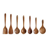 Messon - Juego De Utensilios De Madera Para Cocina, Cuchara.