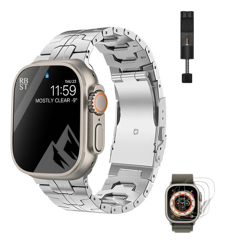 Correa De Acero Para Apple Watch Ultra 9 8 7 Se 6 5 4 3 2 1