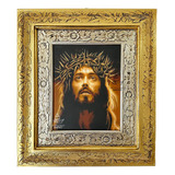 Cuadro Rostro De Cristo Jesús 45x40 Cm