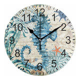 Wamika Reloj De Pared Con Diseño De Caballo De Mar, Silencio