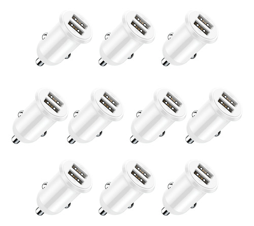 Kit Atacado 10 Carregadores Veicular Turbo 2 Usb 3.1a C/ Led