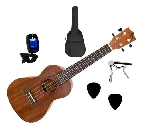 Kit Ukulele Concert Acústico Completo 23k Rck