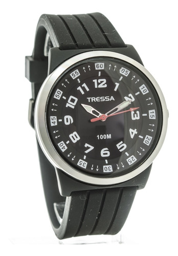 Reloj Tressa Analogo Sumergible 100 Mts Malla Caucho