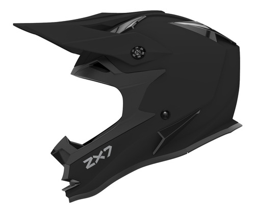 Casco Moto Hawk Zx7 Mx Cross Enduro Negro Mate Oficial