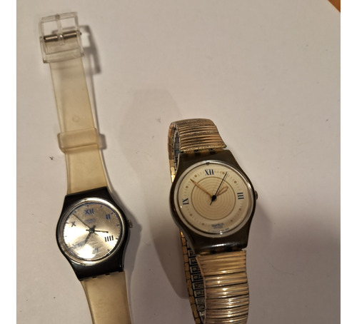 Lote 2 Relojes De Dama Swatch No Funcionan (esfera Chico)